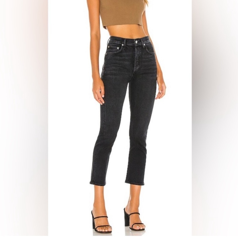 Agolde RILEY HIGH RISE STRAIGHT CROP (STRETCH) size 26